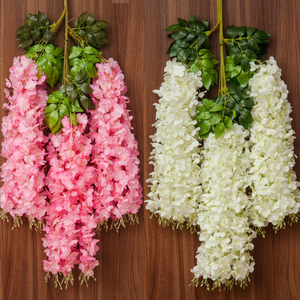 Guirlande de fleurs en soie suspendue, 1 pièce, décoration de mariage, fête à la maison - Product Image 5