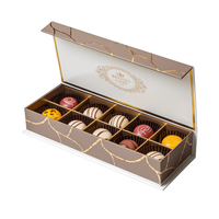 Boîte cadeau en chocolat à rabat écologique et durable avec fermeture magnétique et impression quadricolore