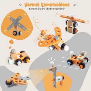 Chariot de marche pour bébé en bois et chariot à outils, rangement multifonctionnel, deux en un, trotteur pour bébé, apprentissage de la marche, trotteur pour bébé - Product Image 3