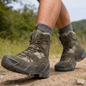 Botas de Senderismo Impermeables Ligeras y Transpirables para Hombre, de Gamuza, Cuero y Nailon, de Caña Alta, Antideslizantes para Trekking al Aire Libre - Product Image 2