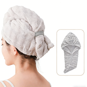Vente directe fabricant : Bonnet <span class=keywords><strong>de</strong></span> séchage rapide pour cheveux et corps, turban épaissi à séchage rapide - Product Image 2
