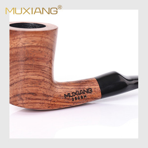 Muxiang Rosewood Tobacco Pipe Bent Type With 3mm Filter Handmade Engraved Logo Personal Gift - Product Image 5