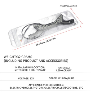 Luz LED para Matrícula de Motocicleta con Diseño de Ojo de Diablo, Luz Trasera Impermeable IP67 para Bicicleta y Motocicleta, Modelo JHS-Z-12, 1 Año de Garantía - Product Image 5