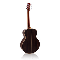 Guitarra Acústica de Tapa Sólida de 41 Pulgadas, Modelo Jumbo Pequeño, A+ Abeto Sitka Sólido, Palisandro, Guitarra Acústica Premium
