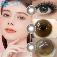 Lentilles de contact colorées OEM en gros, stabilisées par rotation, 14,5 mm, jetables quotidiennes, HEMA, fournisseur d'usine de cosmétiques