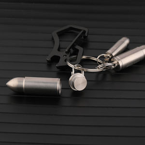 Mini Botella Impermeable de Aleación de Titanio para Camping, EDC, Contenedor de <span class=keywords><strong>Pastillas</strong></span>, Cápsula Sellada, Collar con Colgante de Casquillo de Bala - Product Image 6