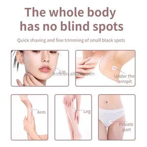 Afeitadora eléctrica indolora para <span class=keywords><strong>mujer</strong></span> y recortadora de Bikini, afeitadora de seguridad para depilación facial de <span class=keywords><strong>bigote</strong></span> y axilas para uso doméstico - Product Image 5