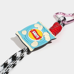 Cute Potato Chips and Cola PVC <b>Bag</b> <b>Charm</b> with Lanyard Funny Food-Themed Keychain Trendy Car Hanging Ornament Factory Direct - Product Image 2