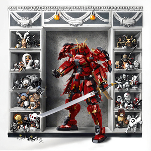 Sluban B1183 <span class=keywords><strong>Robot</strong></span> transformador juegos de bloques de construcción Samurai Mecha Warrior modelo espadas juguetes de montaje de plástico para niños regalo - Product Image 5