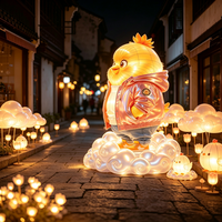 Bunte Hahn-Landschaftslaternen LED-Festbeleuchtung Dekorative Straßen-, Park-, Platz- und Event-Installationen
