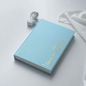 Luxury A5 Size Hardcover Leather Cover Planner Custom Printed Logo <b>Journal</b> Notebooks Thread Thermal Binding Eco-Friendly Paper - Product Image 2