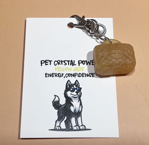 Piedra de cristal natural para mascotas, guardián talismán de energía, bolsa de gemas Reiki, colgante de Collar para mascotas, adornos de la suerte para la curación de perros y gatos - Product Image 4