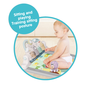 Parc de jeu multifonctionnel pour bébé, tapis de jeu sensoriel pour nourrissons avec jouets suspendus en forme d'animaux, tente de jeu souple pour bébé de 3 mois et plus - Product Image 4