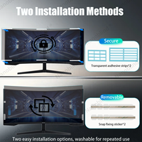 Filter Privasi Keamanan Data untuk Monitor 34" 21:9, Pelindung Layar Anti Sadap, Anti Silau, Anti Cahaya Biru, Anti Sidik Jari, Dapat Digunakan Kembali