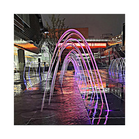 Air Mancur Jet Laminar, Air Mancur Jet Modern Berbahan Stainless Steel dengan Lampu untuk Kolam Renang, Air Mancur Interaktif untuk Anak-anak