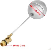 Réglable 1/4 Pouce DN15 Filetage Mâle En Acier Inoxydable Vanne À Bille Flottante Capteur De Flotteur D'eau Hydraulique Interrupteurs À Bille