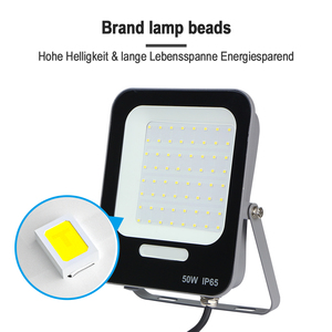 Kcd 2200K 220V nhẹ Lũ lụt công suất cao IP65 <span class=keywords><strong>PIR</strong></span> cảm biến chuyển động thông minh bên vườn ngoài trời 10W 20W 50W 100W 200W dẫn đèn pha - Product Image 3