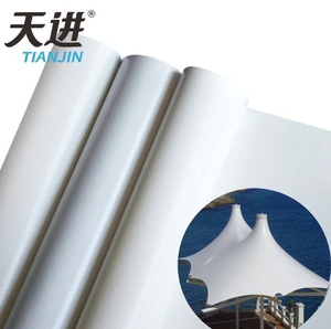 Tissu de bâche en PVC imperméable de Tianjin 1000 GSM Membrane de toiture pour structure tendue - Product Image 1