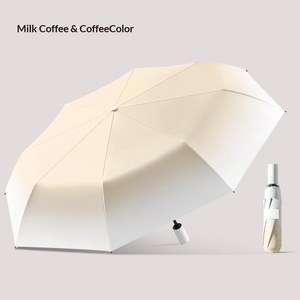 Paraguas de Lujo con Apertura Automática UV, Protección Solar, Impresión Degradada, 8 Varillas, Plegable en 3, Logotipo Personalizado, Venta al por Mayor para Mujeres, Promocional, de Viaje - Product Image 2