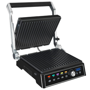 Grille-pain électrique sans fumée <span class=keywords><strong>XXL</strong></span> grand gril numérique sans fumée Presse à sandwich Presse à <span class=keywords><strong>panini</strong></span> portable pour intérieur et commerce - Product Image 5