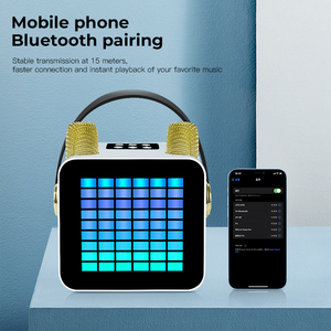 Machine de karaoké à écran <span class=keywords><strong>LED</strong></span> complet OEM Portable BT Speaker Outdoor Home Partybox Bass Karaoke Speaker avec microphone sans fil - Product Image 6