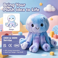 Poulpe en peluche électrique rotatif en coton PP, fonction enregistrement vocal et chant, adorable poupée en peluche poulpe, vente chaude