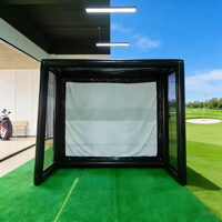 Vente directe d'usine, tente de golf gonflable intérieure sur mesure, simulateur de golf portable, enclos pour projecteur.