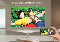 Nouveau projecteur mini OEM 2026 rechargeable pour usage extérieur, design portable, 250 ANSI Lumens, mise au point automatique, prise en charge Wi-Fi 2.4 & 5G, 4K
