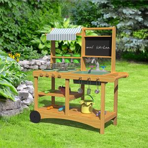 Kiosque de <span class=keywords><strong>cuisine</strong></span> d'extérieur à deux roues pour enfants, jouet d'imitation fait main, simulation de jeu de rôle 2026 - Product Image 2