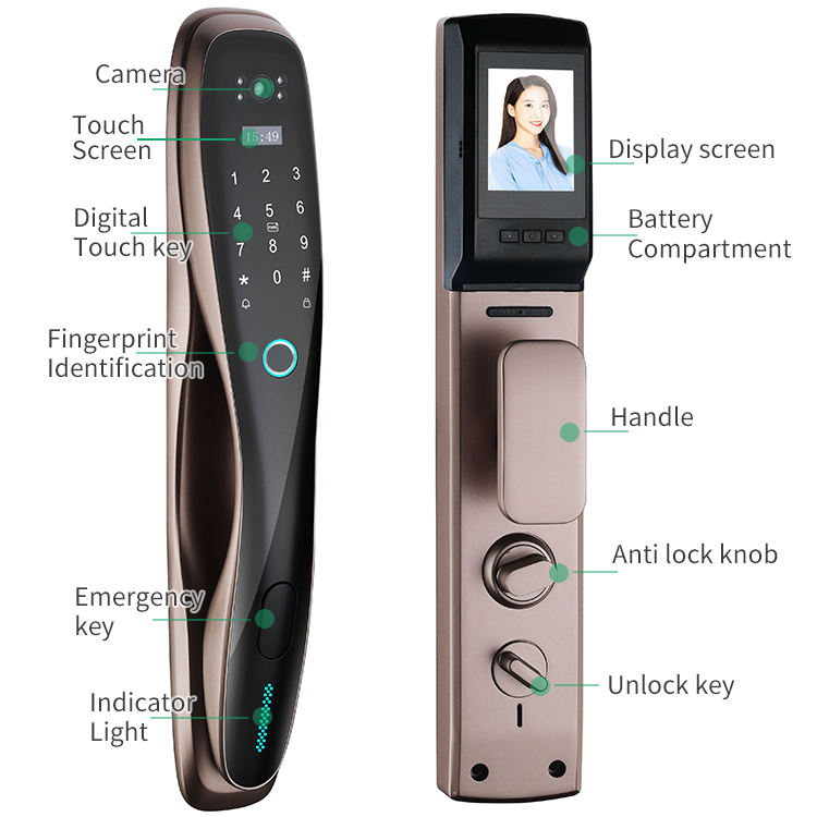 Zigbee Fingerprint Lock Cat's Eye Visible Smart Door Lock Remote Control Smart L
