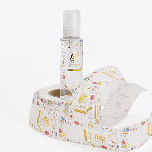 Pegatinas de papel de aluminio dorado transparente, autoadhesivo, impresión personalizada, logotipo - Product Image 6