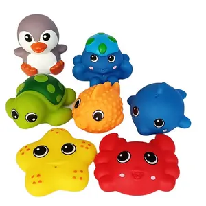 부드러운 비닐 PVC 목욕 동물 장난감 제조 업체 아기 욕조 게 거북이 장난감