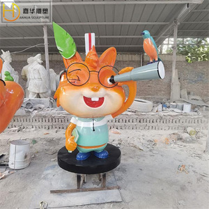 Escultura de Personaje de Dibujos Animados Jiahua, Figura Hecha a Mano de Fibra de Vidrio para Montar en el Suelo Exterior - Product Image 1