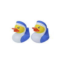 Jouets de bain en caoutchouc personnalisés pour enfants, jouets de baignoire en forme de canard, imprimés avec des motifs exclusifs, en vrac, mini, petits, en plastique, avec logo en vinyle