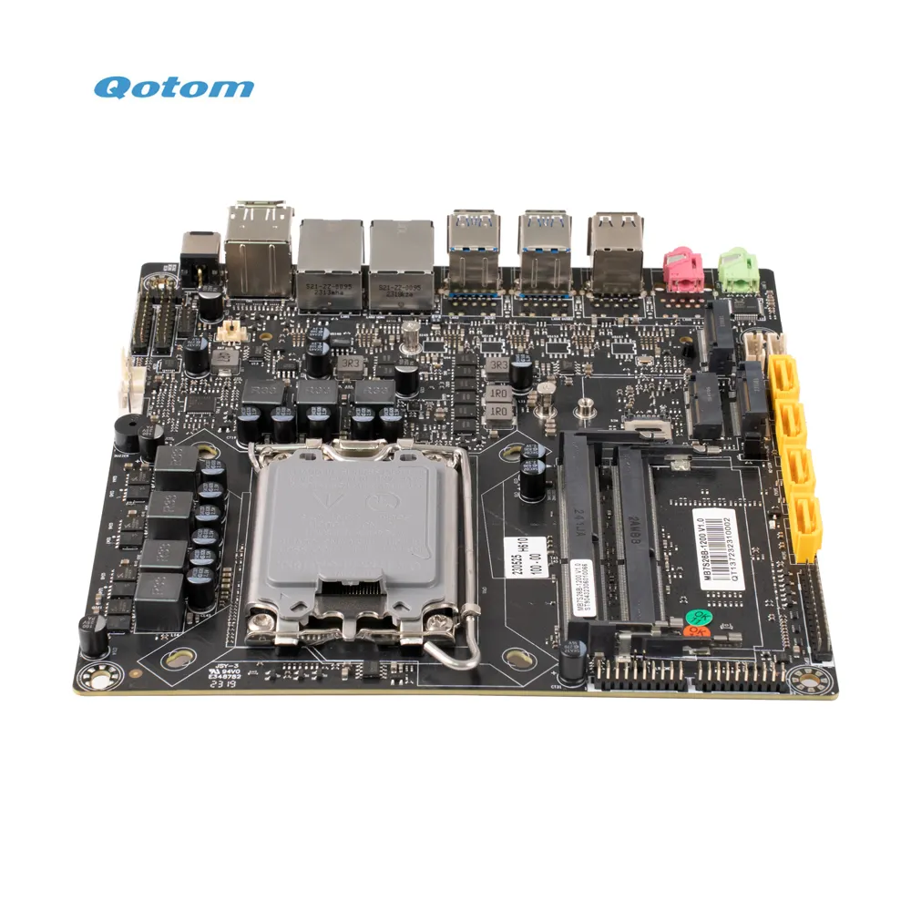 Qotem 12 Gen Alder Lake-S Processor 12V Mini PC itx Motherboard Mini Desktop komputer wifi Gaming PC Motherboard