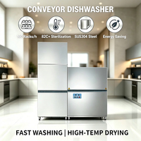 Lave-vaisselle électrique commercial à convoyeur de haute qualité, équipement de cuisine industrielle pour hôtels et restaurants