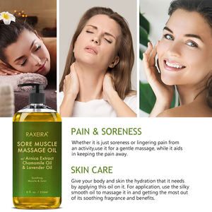 <span class=keywords><strong>Huile</strong></span> de <span class=keywords><strong>massage</strong></span> pour les muscles endoloris, naturelle et biologique, avec extrait d'<span class=keywords><strong>arnica</strong></span>, <span class=keywords><strong>huile</strong></span> de camomille et de lavande, soulage les muscles endoloris et fatigués - Product Image 3