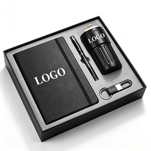 Luxury 4 in 1 Business <b>Gift</b> Set with A5 Notebook Pen Thermos Keychain Custom Logo Printing Personalized <b>Office</b> Promotion - Product Image 1