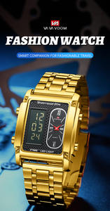 นาฬิกาข้อมือผู้ชาย VAVA VOOM รุ่นใหม่ ดีไซน์สปอร์ตเรียบหรู  หน้าปัดทรงสี่เหลี่ยม  ระบบควอตซ์  ตัวเรือนสแตนเลส - Product Image 5