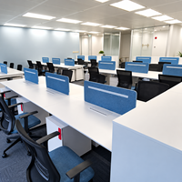 Bureau de travail modulaire pour 2, 4, 6 ou 8 personnes avec rangement pour atelier ou bureau ouvert