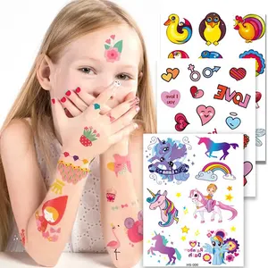 Hot Selling Verschillende Design Kids Schattige Tattoo Body Stickers Kits Professionele Schoonheid Kinderen Tattoo Sticker