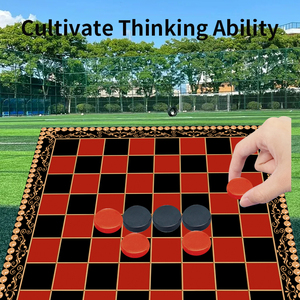 3-trong-1 đảo ngược thảm cho trẻ em & người lớn-quá khổ trong nhà/ngoài trời Mat cho gia đình vui vẻ & bên khổng lồ cờ trò chơi thiết lập - Product Image 5