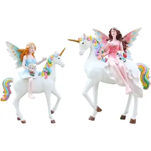 Meski Unicorn Bounce House/ Unicorn realistis Animatronics/ Unicorn Figurine ukuran hidup