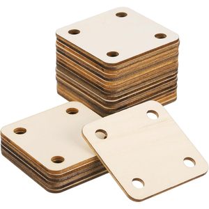 12pcs Wooden <b>Weaving</b> Card, 4 Holes 2x2 Inch Square Tablet <b>Weaving</b> Cards for Knitting Loom <b>Kit</b> Supplies, DIY Knitting Tools - Product Image 1