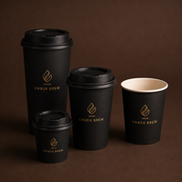 Gobelet en papier jetable à double paroi, biodégradable et écologique, avec couvercle, pour café chaud, thé, boissons, café à emporter, recyclable, vente en gros