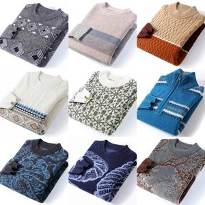 Personnalisé chế độ hommes d'hiver col rond manches longues manteau de tete Chaud giản dị chắp vá Coloré kéo - Product Image 6