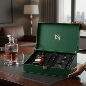 กล่องกระดาษแข็งคุณภาพสูงสำหรับบรรจุไวน์ร้อนพร้อมธีมวันหยุดฤดูหนาวและกล่องของขวัญเครื่องดื่มแอลกอฮอล์สำหรับคริสต์มาส - Product Image 5