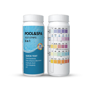 Meistverkauftes 5-in-1 Schwimmbad- und Whirlpool-Wasserteststreifen-Set Schnelltest für Chlor, pH, TA, Härte, CYA OEM Private Label - Product Image 2