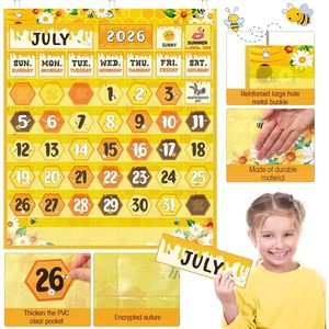 Juego de tableros de bolsillo con calendario para el aula, 120 tarjetas para la gestión del tiempo y el seguimiento del clima y las estaciones - Product Image 1