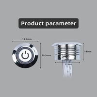 GREESON FTM DC12V/24V 5A 60W Interrupteur Tactile de Sous-Commande à Capteur Inductif Dissimulé Gradateur Inductif IP20 pour Éclairage LED de Meubles